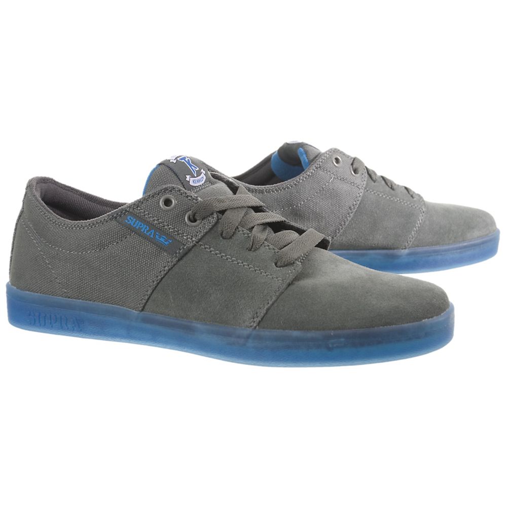 Baskets Basses Supra Stacks Grise Grey/Canvas Homme | UZY-05210881